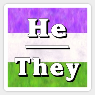 He-They Pronouns: Genderqueer Sticker